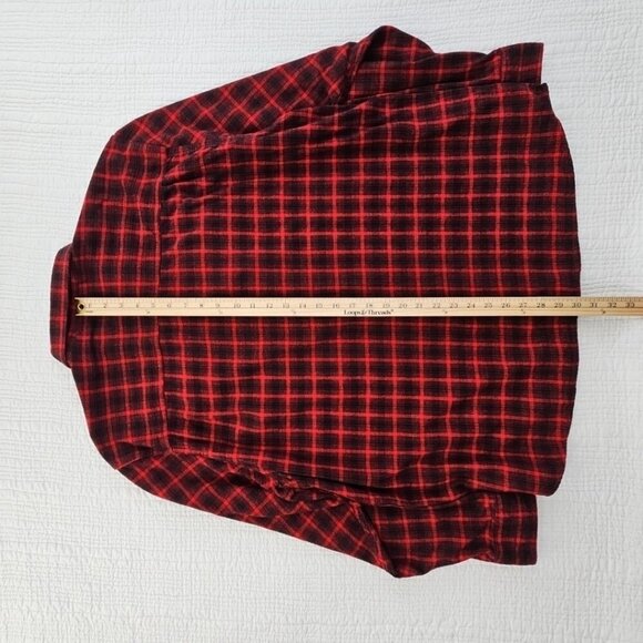 Coleman Midweight Flannel Shirt Men's XXL Red Black Plaid EUC LN Long Sleeves - Picture 14 of 15